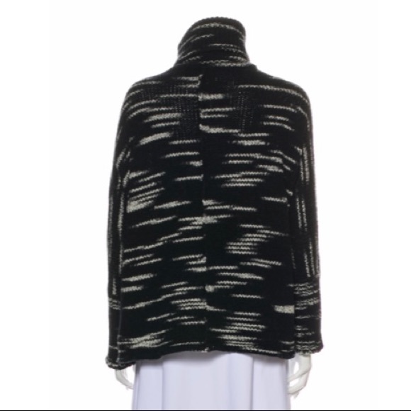 Intermix Wool Turtleneck Sweater Medium Black - Picture 3 of 4